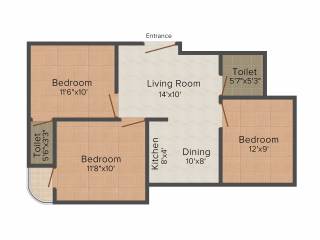 Unique Vatika (3BHK+2T (900 sq ft) 900 sq ft)