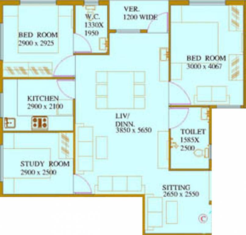 Skywood Greens (2BHK+2T (1,175 sq ft) + Study Room 1175 sq ft) Skywood Greens (2BHK+2T (1,175 sq ft) + Study Room 1175 sq ft)