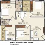 Tirumala Cyber Residency (3BHK+2T (1,515 sq ft) 1515 sq ft) Tirumala Cyber Residency (3BHK+2T (1,515 sq ft) 1515 sq ft)