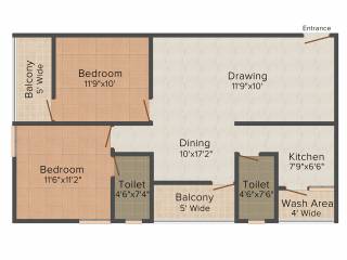 Tirumala Cyber Residency (2BHK+2T (1,155 sq ft) 1155 sq ft)