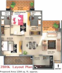 Alliance The Eminence (2BHK+2T (1,284 sq ft) 1284 sq ft)