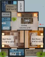 Natures Sai Residency 2 (2BHK+2T (750 sq ft) 750 sq ft) Natures Sai Residency 2 (2BHK+2T (750 sq ft) 750 sq ft)
