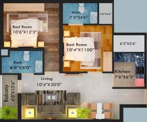 Natures Sai Residency 2 (2BHK+2T (875 sq ft) 875 sq ft) Natures Sai Residency 2 (2BHK+2T (875 sq ft) 875 sq ft)