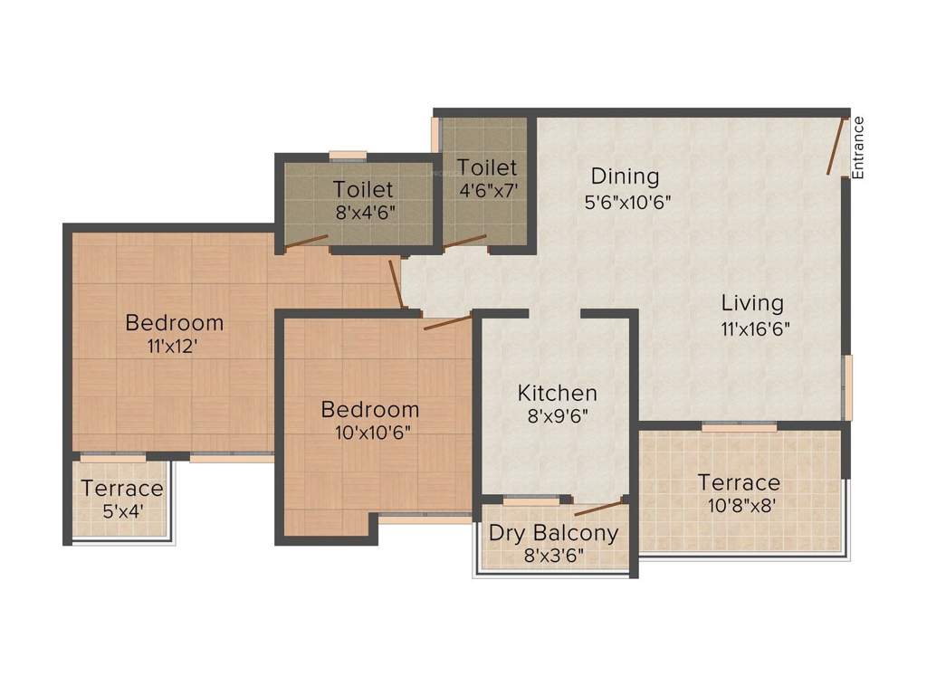VTP Urban Soul (2BHK+2T (1,090 sq ft) 1090 sq ft)