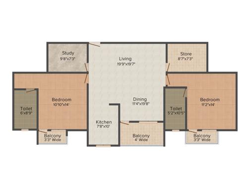 Sas Divine (2BHK+2T (1,365 sq ft) 1365 sq ft) Sas Divine (2BHK+2T (1,365 sq ft) 1365 sq ft)