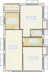Jeet Omega (2BHK+2T (893 sq ft) 893 sq ft)