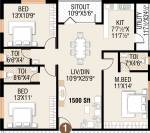 Jaya Bharathi ADR Jaya Bharathi Heights (3BHK+3T (1,500 sq ft) 1500 sq ft)