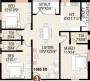 Jaya Bharathi ADR Jaya Bharathi Heights (3BHK+3T (1,465 sq ft) 1465 sq ft)