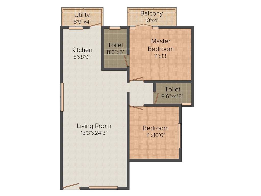 Saravana Esplanade (2BHK+2T (1,120 sq ft) 1120 sq ft)