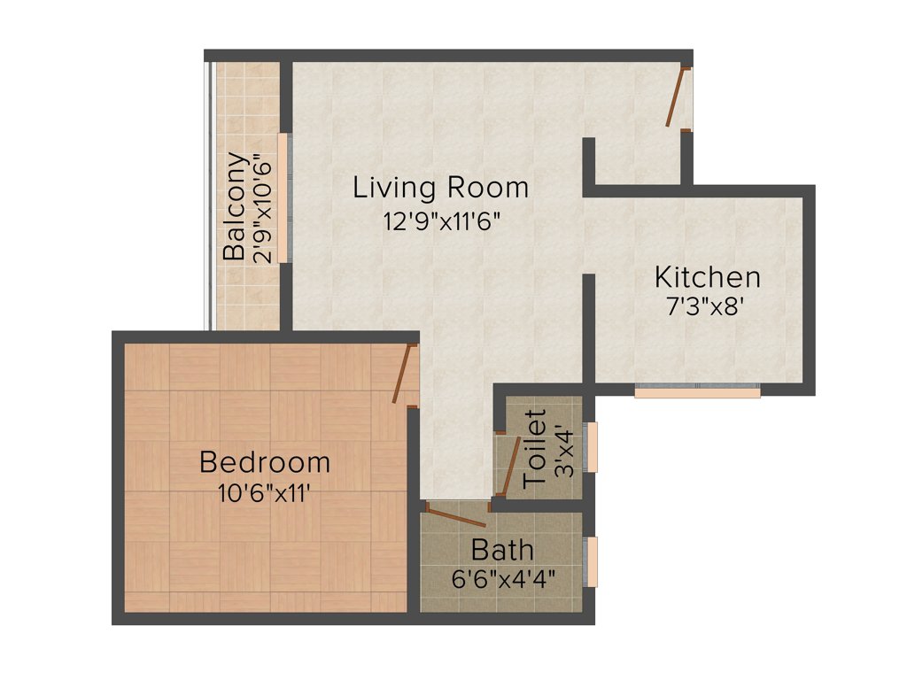 Jakate Lilium (1BHK+1T (533 sq ft) 533 sq ft)