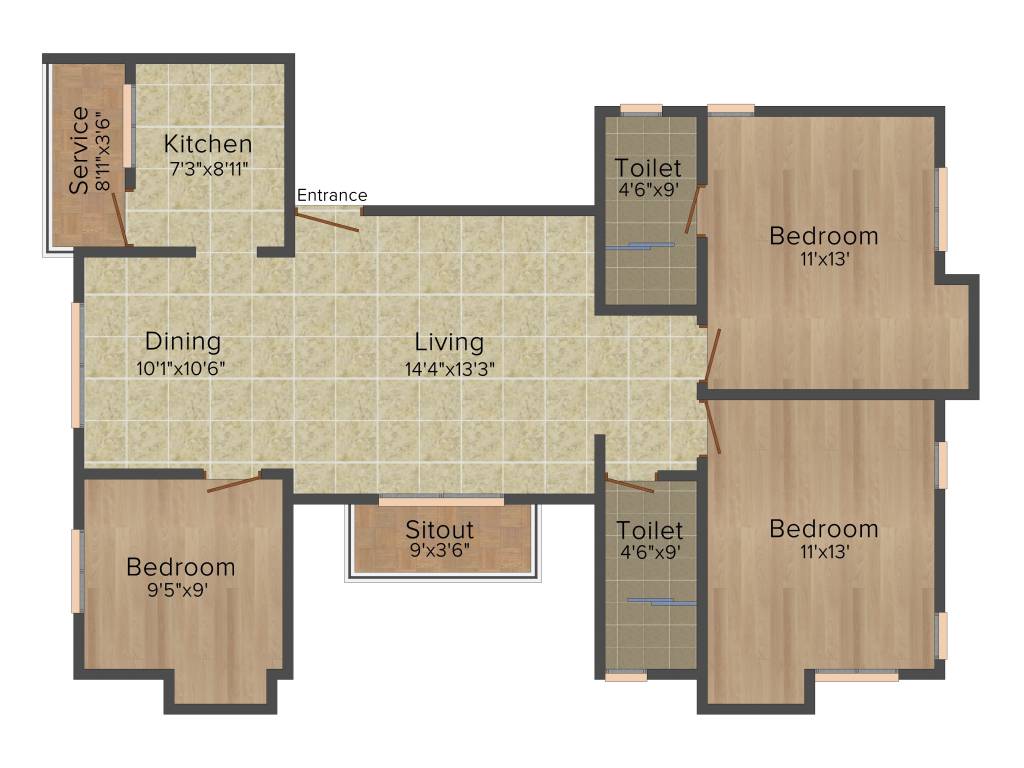 Kgeyes Madipakkam 280 (3BHK+2T (1,300 sq ft) 1300 sq ft) Kgeyes Madipakkam 280 (3BHK+2T (1,300 sq ft) 1300 sq ft)