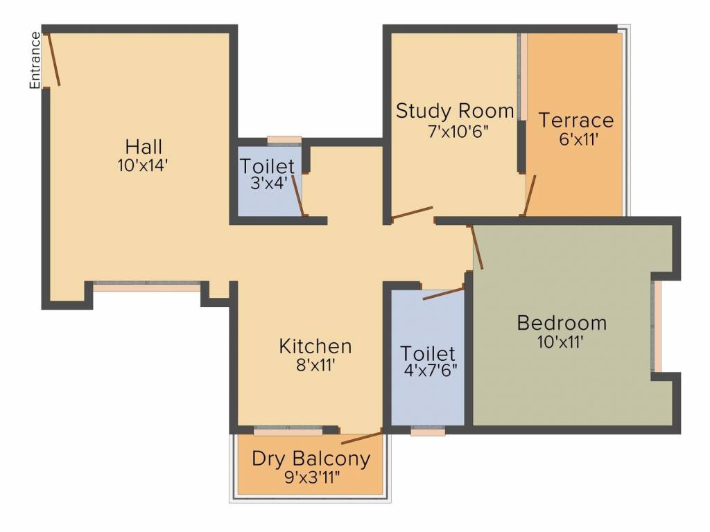 Sahil Developers Anand 1BHK+1T (768 sq ft) + Study Room Sahil Developers Anand 1BHK+1T (768 sq ft) + Study Room