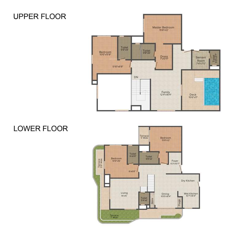 Aparna Elina (4BHK+5T (3,900 sq ft) + Servant Room 3900 sq ft)