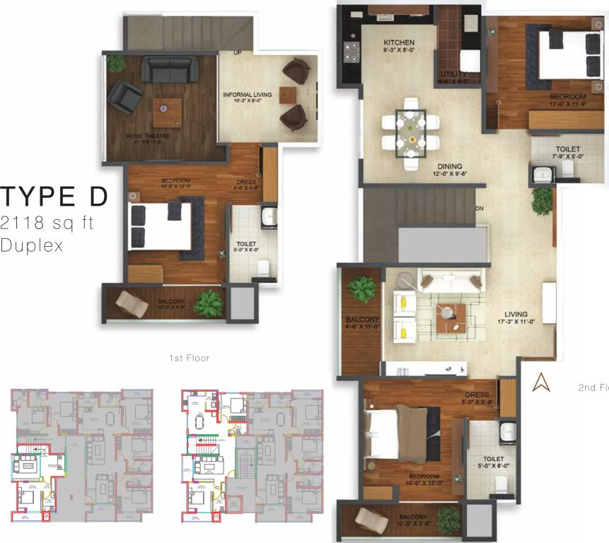 Evantha The Hummingbird (3BHK+3T (2,118 sq ft) 2118 sq ft)