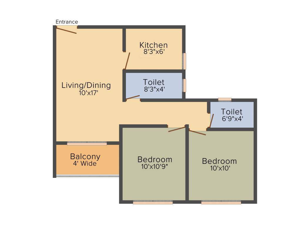 Jalan NVR Pride (2BHK+2T (864 sq ft) 864 sq ft)