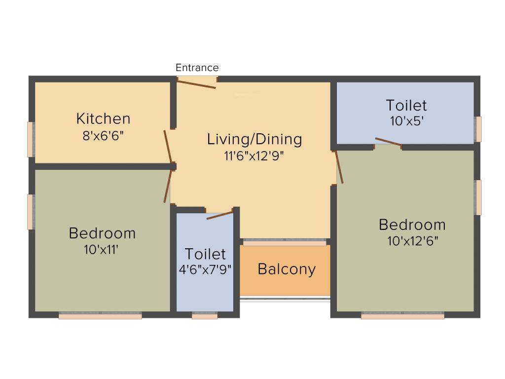Jalan NVR Pride (2BHK+2T (814 sq ft) 814 sq ft)