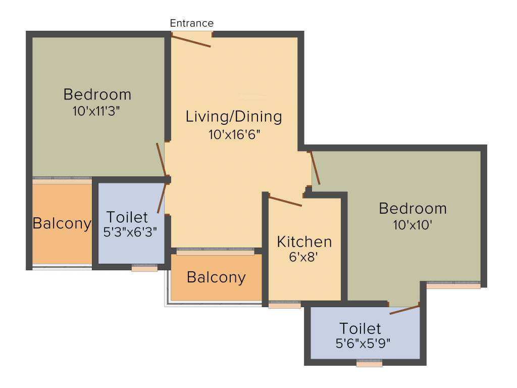 Jalan NVR Pride (2BHK+2T (852 sq ft) 852 sq ft)