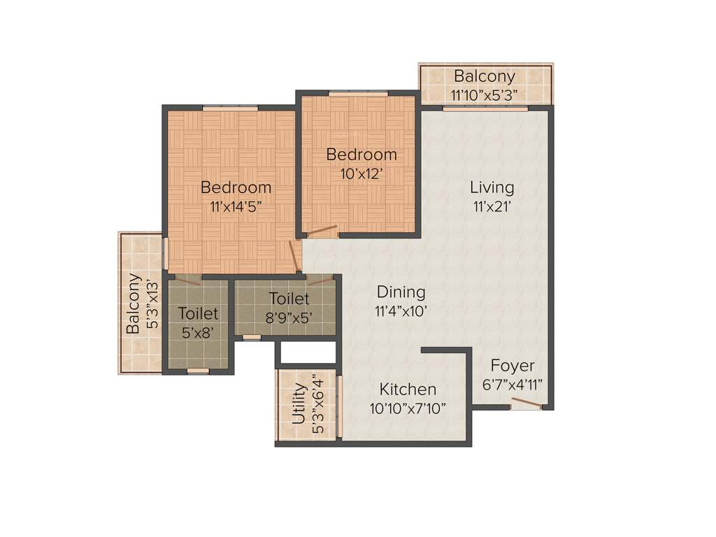 Sumadhura Sankalpam (2BHK+2T (1,285 sq ft) 1285 sq ft)