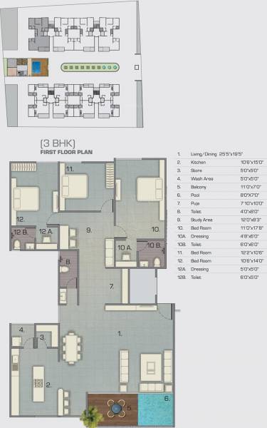 Kalp Nishang II (3BHK+3T (2,855 sq ft) + Study Room 2855 sq ft)
