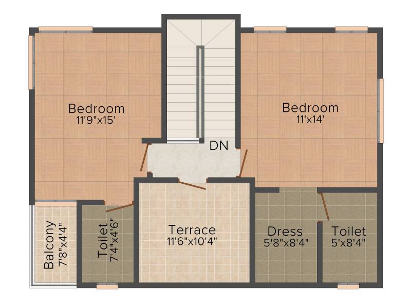 JR Greenwoods Villas (3BHK+3T (1,550 sq ft)   Pooja Room 1550 sq ft)