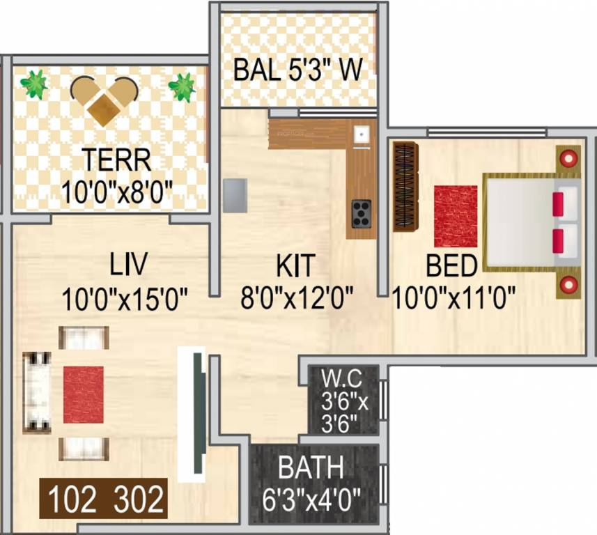 Shankeshwar Dreams (1BHK+1T (684 sq ft) 684 sq ft)