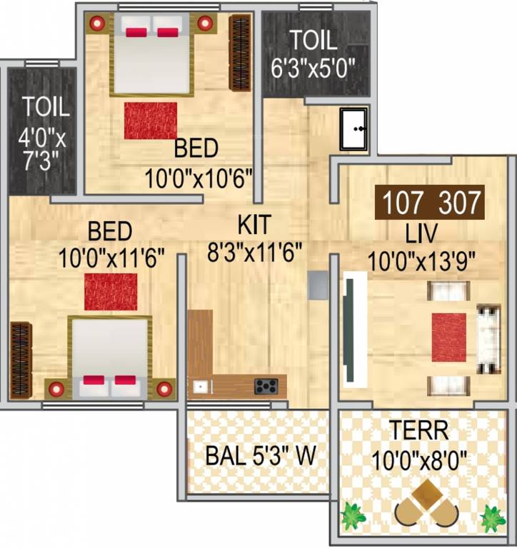 Shankeshwar Dreams (2BHK+2T (863 sq ft) 863 sq ft) Shankeshwar Dreams (2BHK+2T (863 sq ft) 863 sq ft)