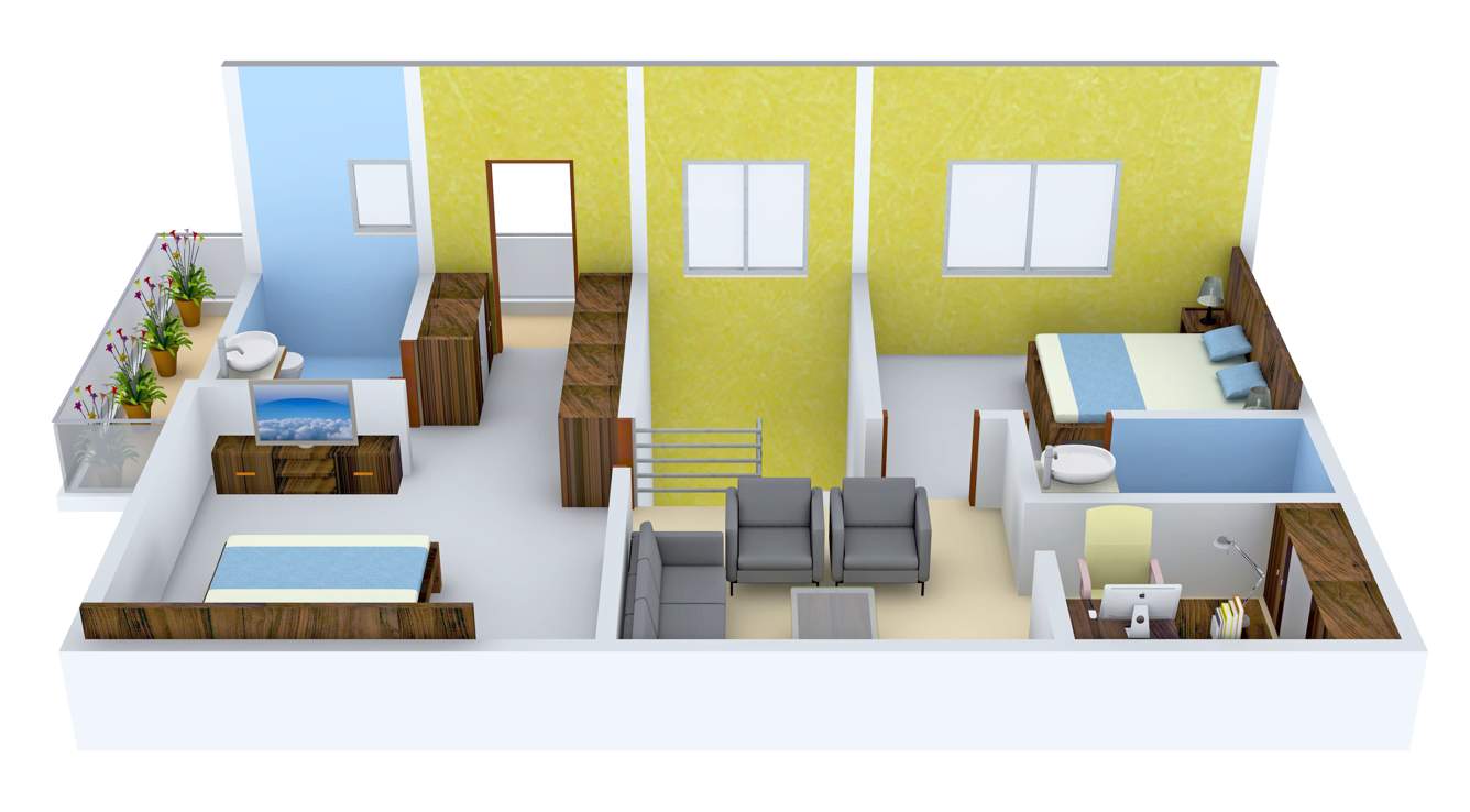 Concorde Napa Valley (3BHK+3T (1,885 sq ft) + Study Room 1885 sq ft)