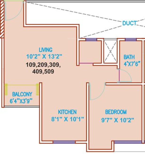 Maple Aapla Ghar Shikrapur (1BHK+1T (593 sq ft) 593 sq ft)