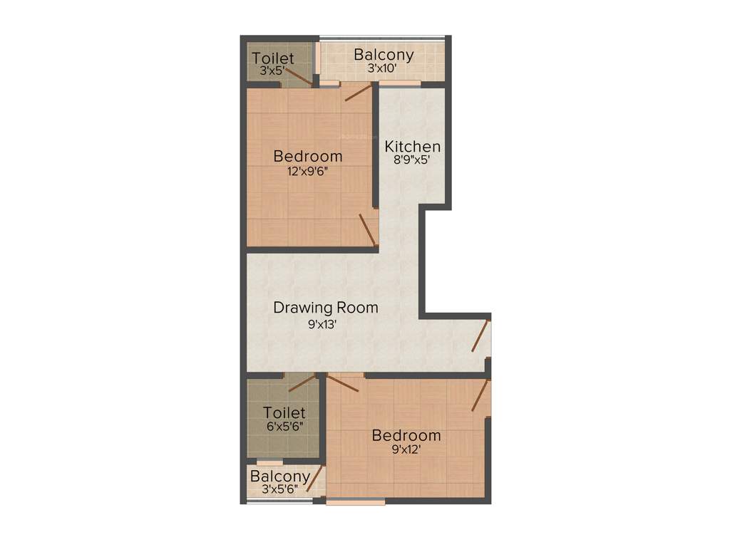 Arsh Green Heights (2BHK+2T (780 sq ft) 780 sq ft)