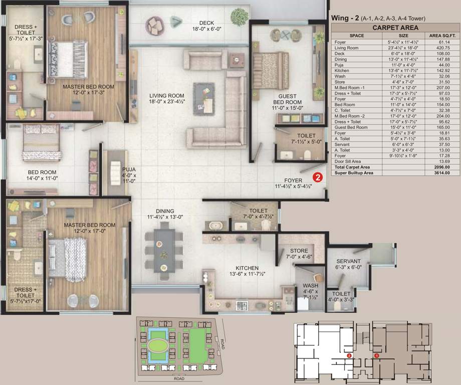 Happy Home Celebrity Greens (4BHK+4T (3,614 sq ft) + Servant Room 3614 sq ft)