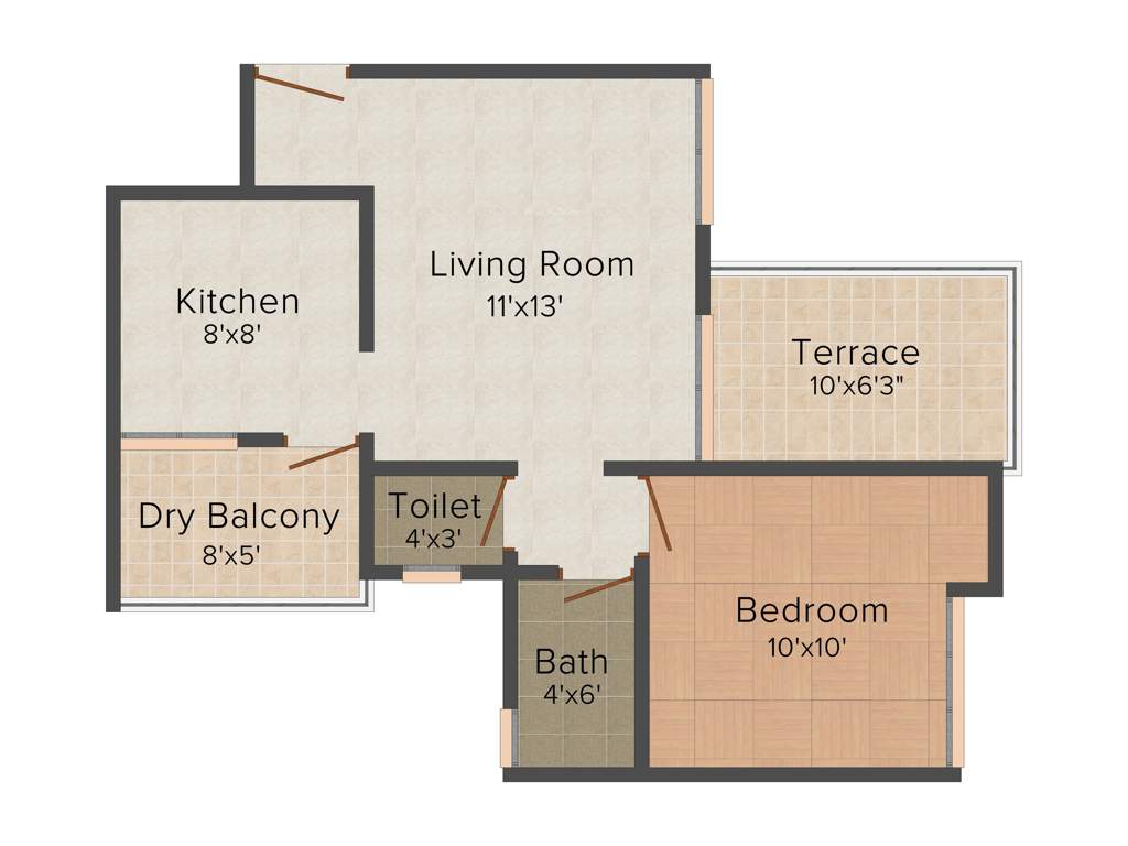 Venkatesh Spring Town (1BHK+1T (640 sq ft) 640 sq ft)
