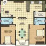 AR Shiva Sai Enclave (2BHK+2T (1,206 sq ft) 1206 sq ft)