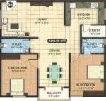 AR Shiva Sai Enclave (2BHK+2T (1,245 sq ft) 1245 sq ft)