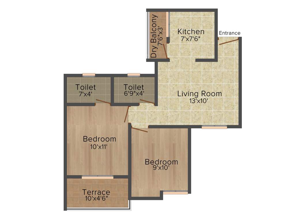 Maple Aapla Ghar Kondhwa Annexe (2BHK+2T (764 sq ft) 764 sq ft)