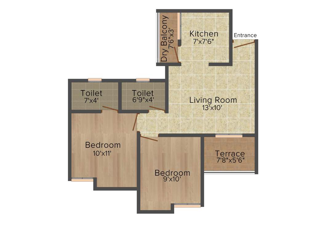 Maple Aapla Ghar Kondhwa Annexe (2BHK+2T (767 sq ft) 767 sq ft)