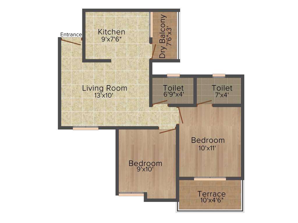 Maple Aapla Ghar Kondhwa Annexe (2BHK+2T (788 sq ft) 788 sq ft)