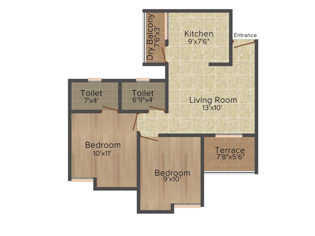 Maple Aapla Ghar Kondhwa Annexe (2BHK+2T (791 sq ft) 791 sq ft)