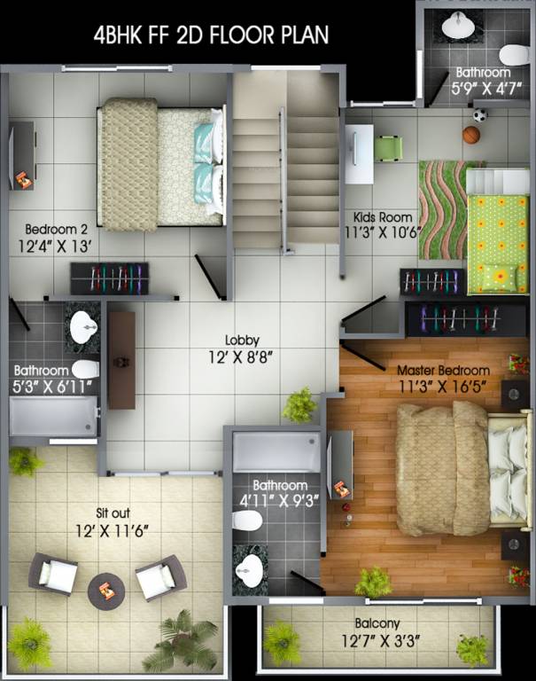 Motzkin Park Terrace (4BHK+4T (2,597 sq ft) 2597 sq ft)
