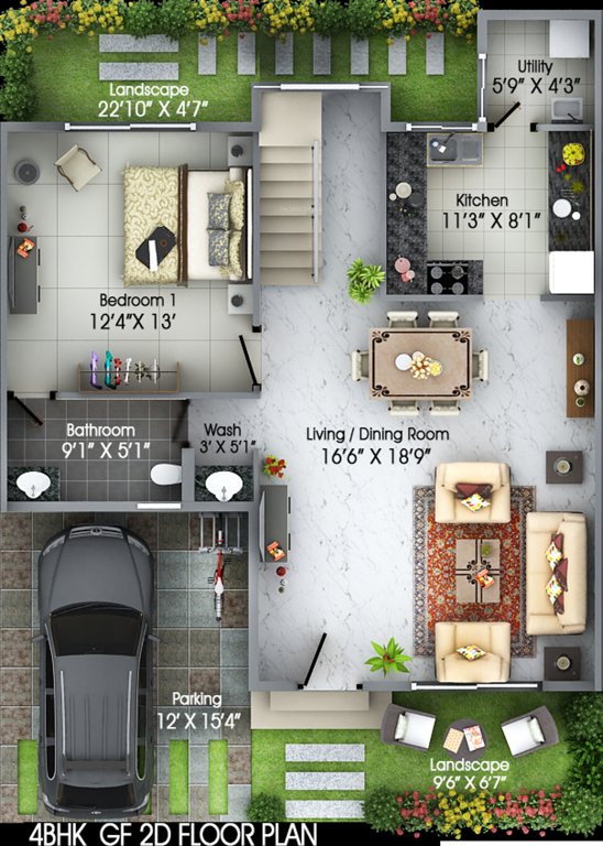 Motzkin Park Terrace (4BHK+4T (2,597 sq ft) 2597 sq ft)