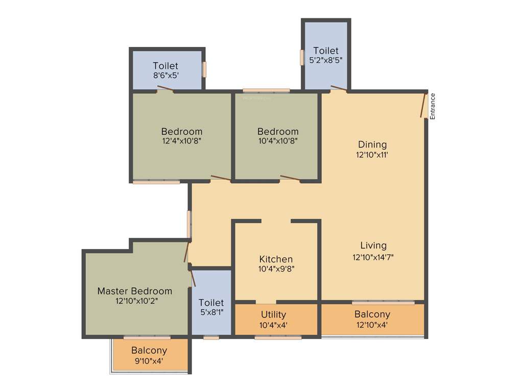 Esteem Emblem (3BHK+3T (1,670 sq ft) 1670 sq ft)