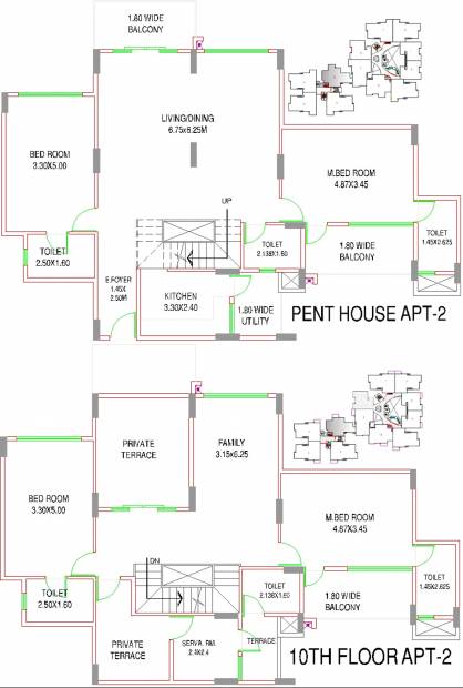 Esteem Classic (4BHK+5T (3,275 sq ft)   Servant Room 3275 sq ft)