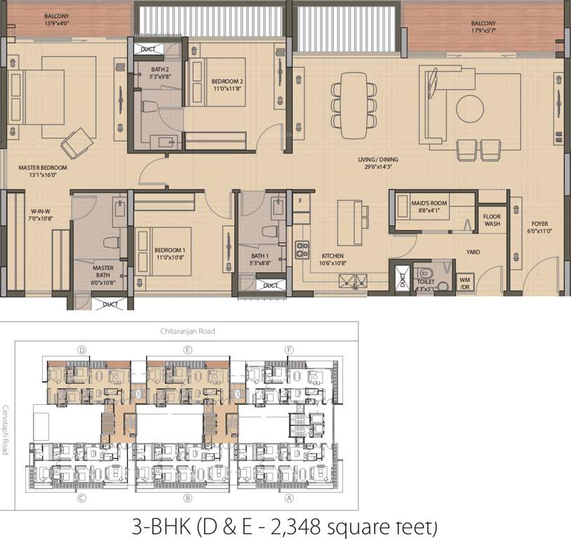 Olympia Good Wood Residence (3BHK+3T (2,348 sq ft) + Servant Room 2348 sq ft)