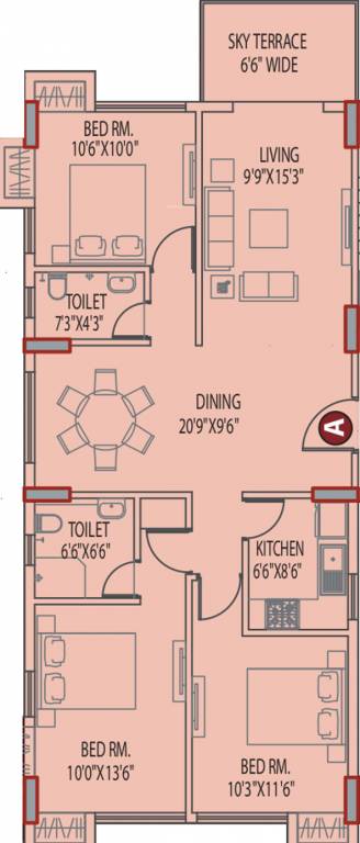 Eden Tolly Signature Plus (3BHK+3T (1,448 sq ft) 1448 sq ft) Eden Tolly Signature Plus (3BHK+3T (1,448 sq ft) 1448 sq ft)
