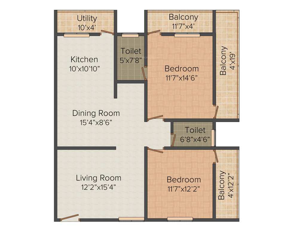 Jana Splendour 2 (2BHK+2T (1,430 sq ft)  1430 sq ft)