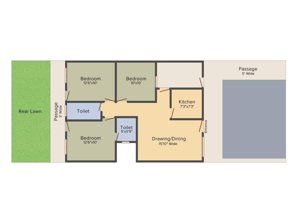 Mansha Luxury Floors (3BHK+2T (1,110 sq ft) 1110 sq ft)