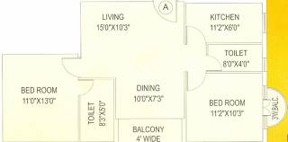 BCN Shyam Vihar Phase II (2BHK+2T (1,052 sq ft) 1052 sq ft)