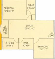 BCN Shyam Vihar Phase II (2BHK+2T (1,067 sq ft) 1067 sq ft)
