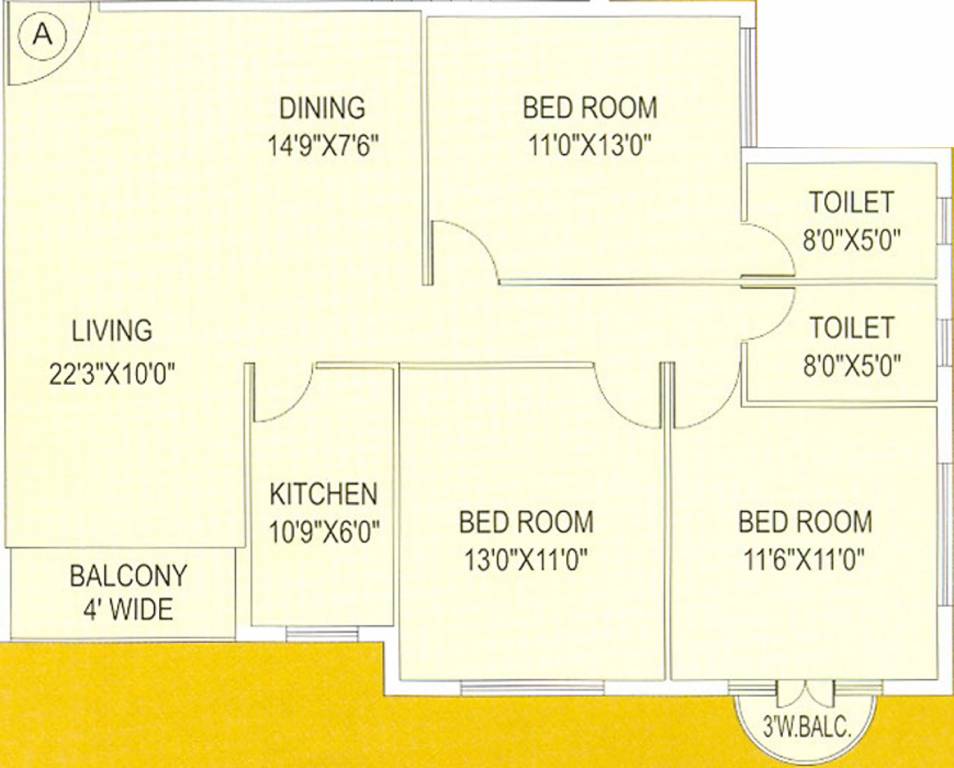 BCN Shyam Vihar Phase II (3BHK+2T (1,408 sq ft) 1408 sq ft) BCN Shyam Vihar Phase II (3BHK+2T (1,408 sq ft) 1408 sq ft)