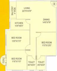 BCN Shyam Vihar Phase II (3BHK+2T (1,392 sq ft) 1392 sq ft) BCN Shyam Vihar Phase II (3BHK+2T (1,392 sq ft) 1392 sq ft)