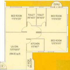 BCN Shyam Vihar Phase II (3BHK+2T (1,310 sq ft) 1310 sq ft) BCN Shyam Vihar Phase II (3BHK+2T (1,310 sq ft) 1310 sq ft)